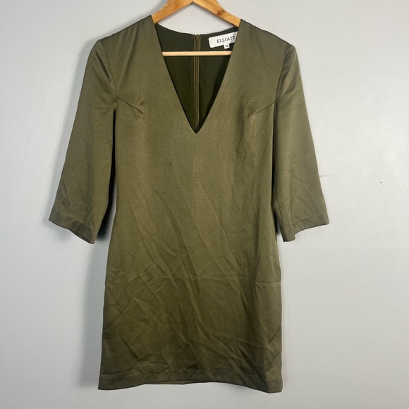 Elliatt Fearless Dress in Khaki green mini dress size XS - Picture 3 of 9